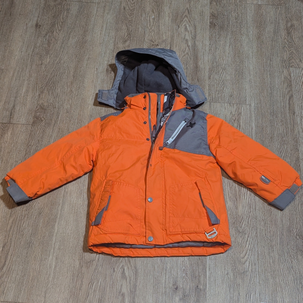 Big Chill Orange and Gray Puffer Jacket Size 5